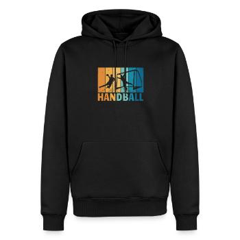 Accessoires de handball motif handball - Sweat à capuche Premium bio Homme - noir - Devant - Nico (187cm)