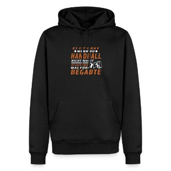 Handball Zubehör handballer Motiv - Männer Premium Bio Hoodie - Schwarz - Vorne - Nico (187cm)