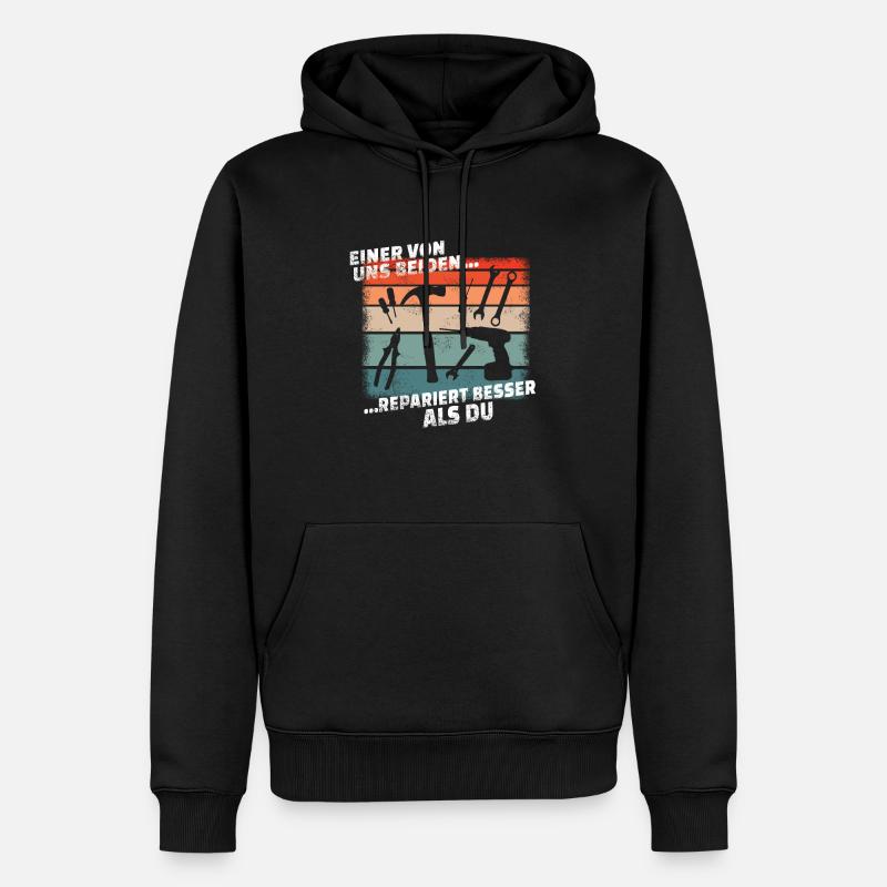 Heimwerker Geschenkidee Handwerker - Männer Premium Bio Hoodie - Schwarz