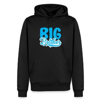 Frère aîné - Sweat à capuche Premium bio Homme - noir - Devant - Nico (187cm)