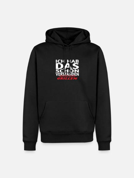 Grillen und Camper Geschenkidee - Männer Premium Bio Hoodie - Schwarz