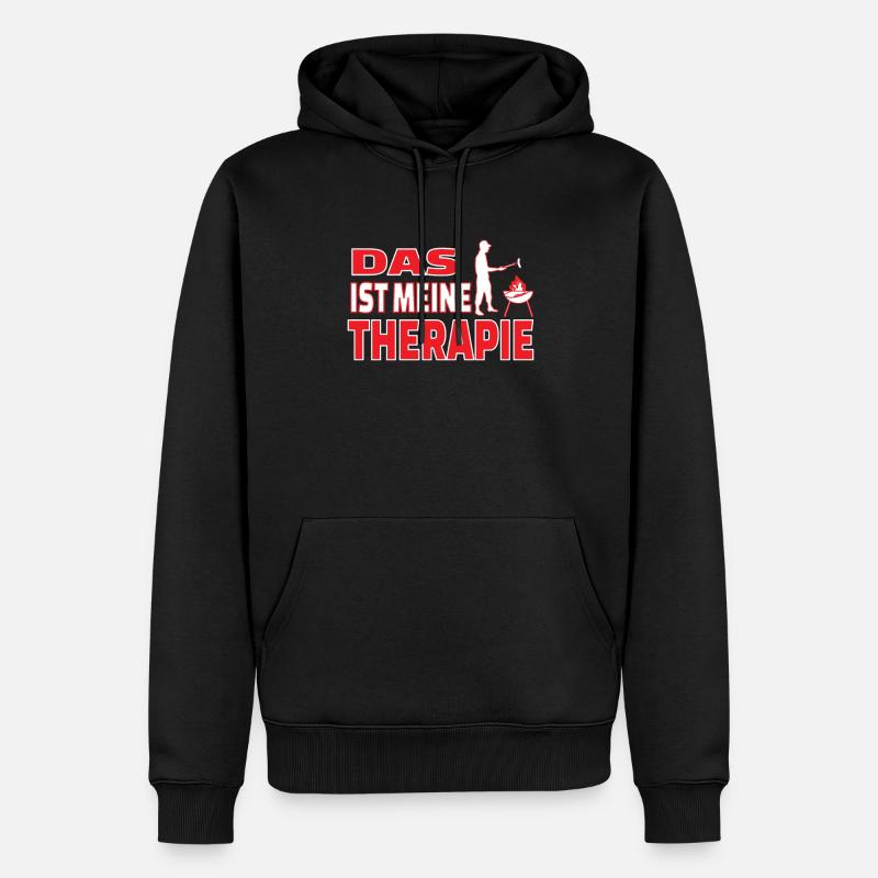 Grillen und Camper Geschenkidee - Männer Premium Bio Hoodie - Schwarz