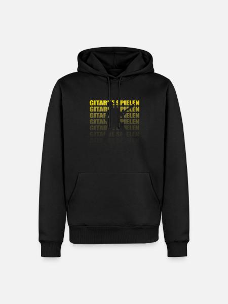 Geschenkidee für Gitarrenspieler - Männer Premium Bio Hoodie - Schwarz