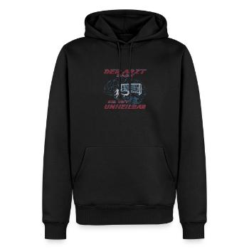 Fußballzubehör Geschenkidee Fußballfan - Männer Premium Bio Hoodie - Schwarz - Vorne - Nico (187cm)