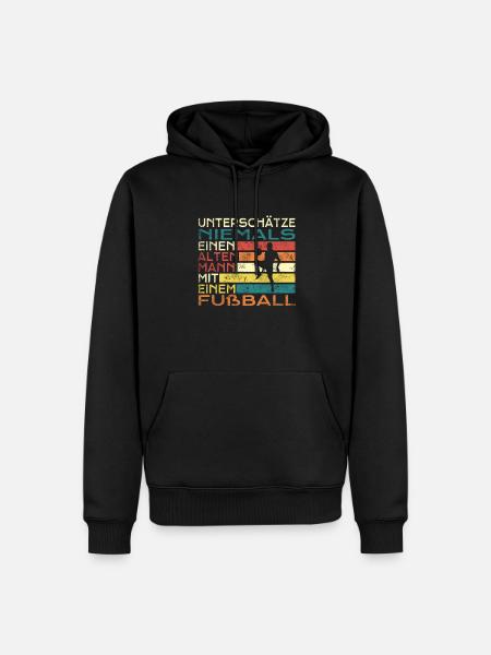 Fußballzubehör Geschenkidee Fußballfan - Männer Premium Bio Hoodie - Schwarz