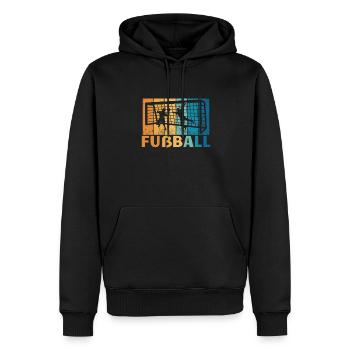 Fußballzubehör Geschenkidee Fußballfan - Männer Premium Bio Hoodie - Schwarz - Vorne - Nico (187cm)