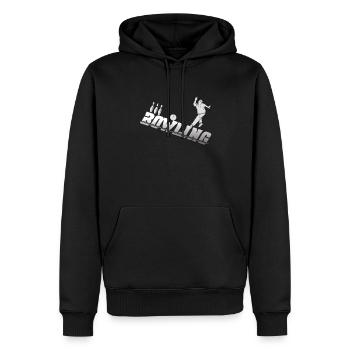 Bowling Zubehör mit Bowling Motiv - Männer Premium Bio Hoodie - Schwarz - Vorne - Nico (187cm)