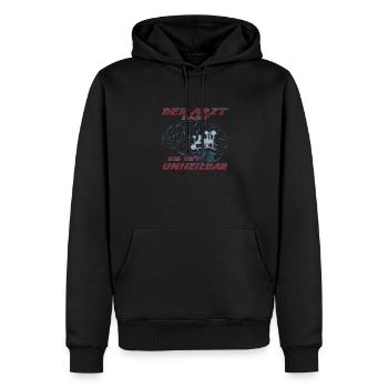 Fitnesszubehör für Sportler - Männer Premium Bio Hoodie - Schwarz - Vorne - Nico (187cm)