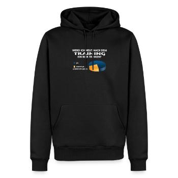 Fitnesszubehör für Sportler - Männer Premium Bio Hoodie - Schwarz - Vorne - Nico (187cm)