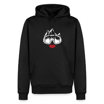 Ski accessories for skiers - Men’s Premium Organic Hoodie - black - Front - Nico (187cm)