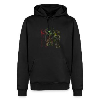 Accessoires pour chiens Rottweiler Propriétaires de chiens - Sweat à capuche Premium bio Homme - noir - Devant - Nico (187cm)