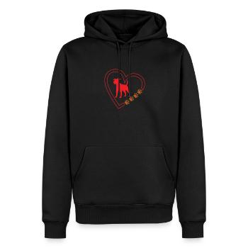 Accessoires pour chiens Terrier Propriétaires de chiens - Sweat à capuche Premium bio Homme - noir - Devant - Nico (187cm)