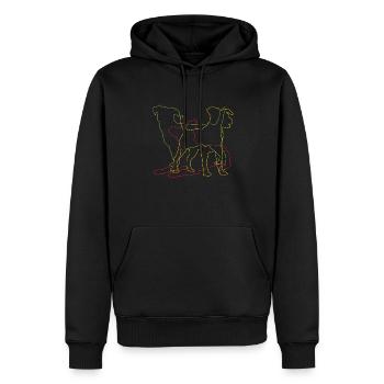 Accessoires pour chiens Terrier Propriétaires de chiens - Sweat à capuche Premium bio Homme - noir - Devant - Nico (187cm)