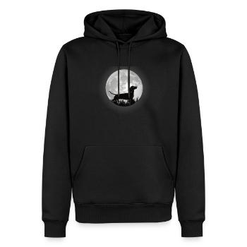 Hund Dackel Hundebesitzer Gechenkidee - Männer Premium Bio Hoodie - Schwarz - Vorne - Nico (187cm)