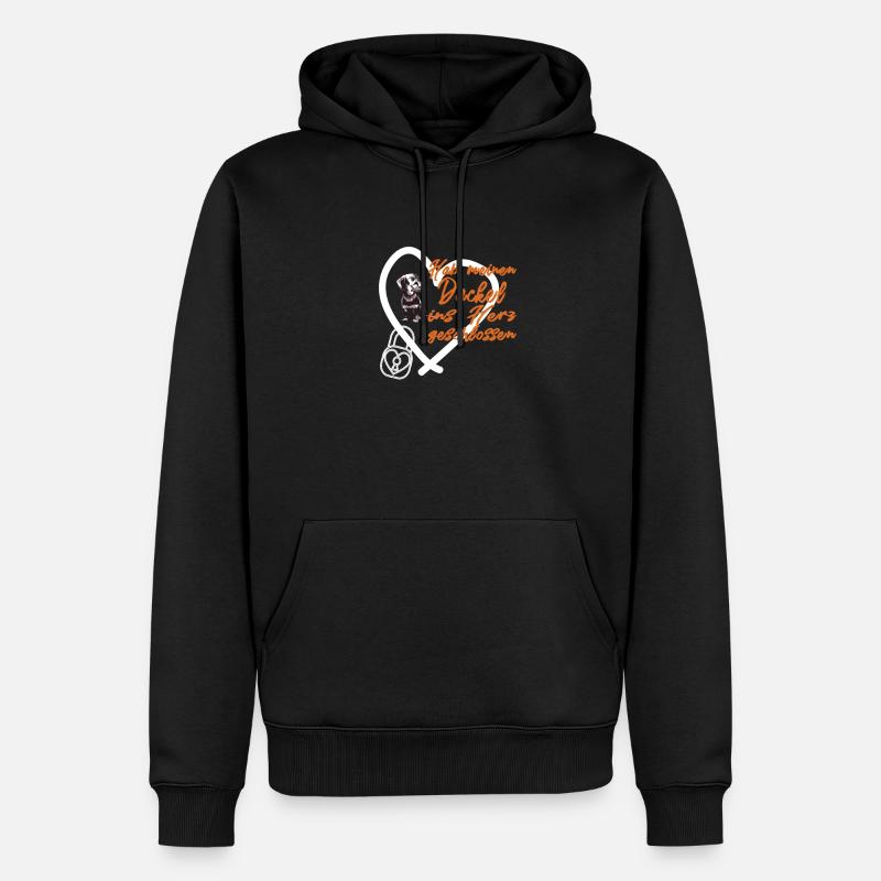 Hund Dackel Hundebesitzer Geschenkidee - Männer Premium Bio Hoodie - Schwarz