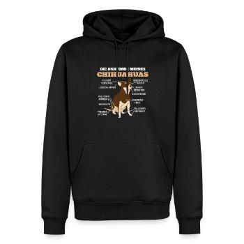 Hund Chihuahua Hundebesitzer Gechenkidee - Männer Premium Bio Hoodie - Schwarz - Vorne - Nico (187cm)