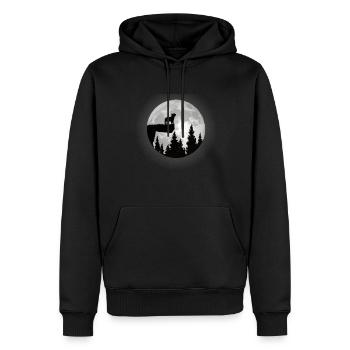 Chien Bulldog Dog Propriétaire Gechenkidee - Sweat à capuche Premium bio Homme - noir - Devant - Nico (187cm)