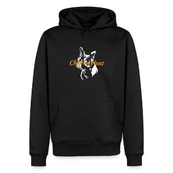 Hund Bulldogge Hundebesitzer Gechenkidee - Männer Premium Bio Hoodie - Schwarz - Vorne - Nico (187cm)