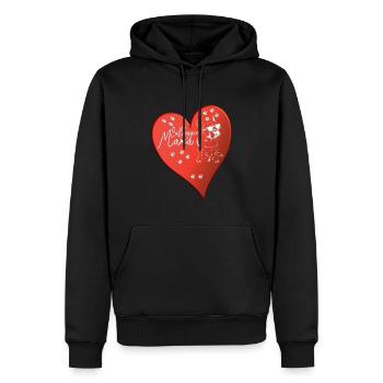 Chien Bulldog Dog Propriétaire Gechenkidee - Sweat à capuche Premium bio Homme - noir - Devant - Nico (187cm)