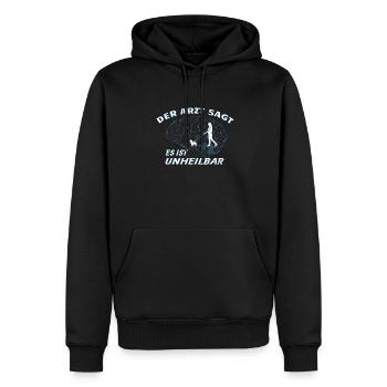 Hund Bulldogge Hundebesitzer Gechenkidee - Männer Premium Bio Hoodie - Schwarz - Vorne - Nico (187cm)