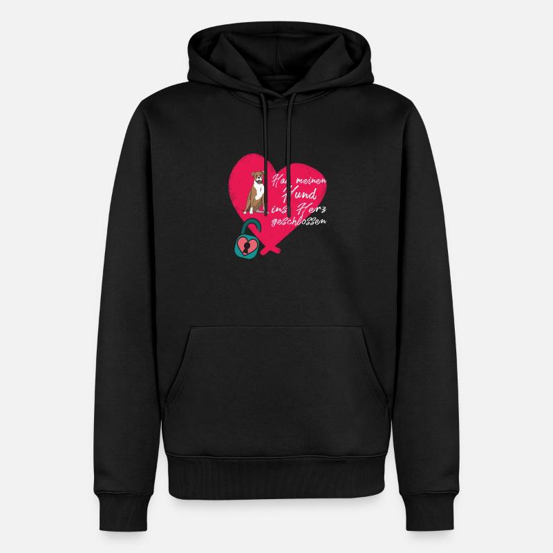 Hund Boxer Hundebesitzer Geschenkidee - Männer Premium Bio Hoodie - Schwarz