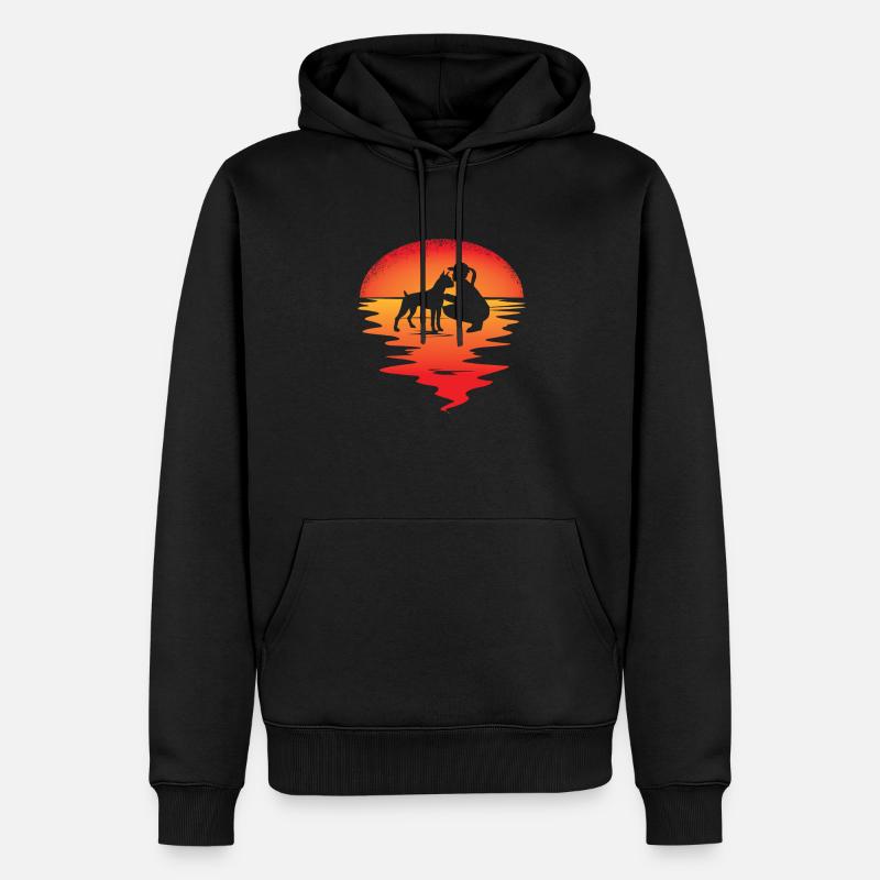 Hund Boxer Hundebesitzer Geschenkidee - Männer Premium Bio Hoodie - Schwarz