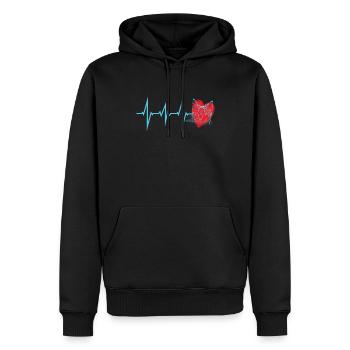 Cat Friend, Cat Accessories Gift - Men’s Premium Organic Hoodie - black - Front - Nico (187cm)