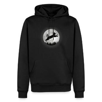Cat Friend, Cadeau d’accessoires pour chat - Sweat à capuche Premium bio Homme - noir - Devant - Nico (187cm)