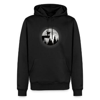 Cat Friend, Cadeau d’accessoires pour chat - Sweat à capuche Premium bio Homme - noir - Devant - Nico (187cm)
