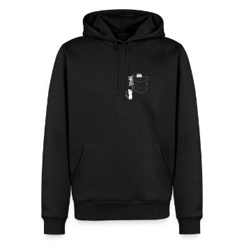 Cat Friend, Cat Accessories Gift - Men’s Premium Organic Hoodie - black - Front - Nico (187cm)