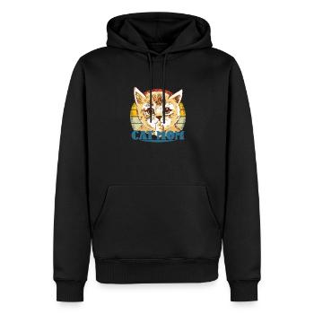 Cat Friend, Cat Accessories Gift - Men’s Premium Organic Hoodie - black - Front - Nico (187cm)