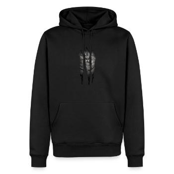 Cat Friend, Cat Accessories Gift - Men’s Premium Organic Hoodie - black - Front - Nico (187cm)