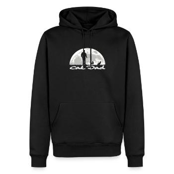 Amoureux des chats, cadeau accessoire chat - Sweat à capuche Premium bio Homme - noir - Devant - Nico (187cm)