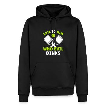 Pickleballspieler Böse Für Ihn Pickleball Männer - Männer Premium Bio Hoodie - Schwarz - Vorne - Nico (187cm)
