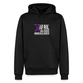 Sarkoidose Bewusstsein Kleidung - Männer Premium Bio Hoodie - Schwarz - Vorne - Nico (187cm)