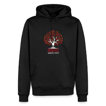 Kleidung Sensibilisierung für Autoimmunhepatitis - Männer Premium Bio Hoodie - Schwarz - Vorne - Nico (187cm)