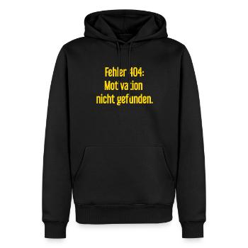 Erreur 404 : Motivation introuvable - Sweat à capuche Premium bio Homme - noir - Devant - Nico (187cm)