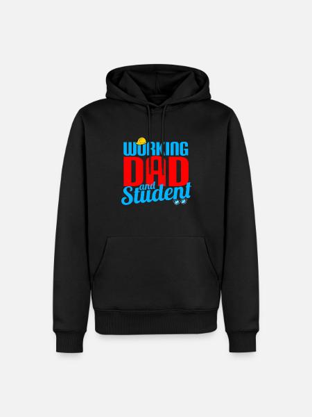 Working Dad And Student - Men’s Premium Organic Hoodie - black