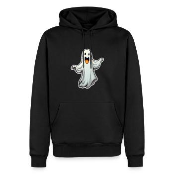 Halloween Ghost - Men’s Premium Organic Hoodie - black - Front - Nico (187cm)