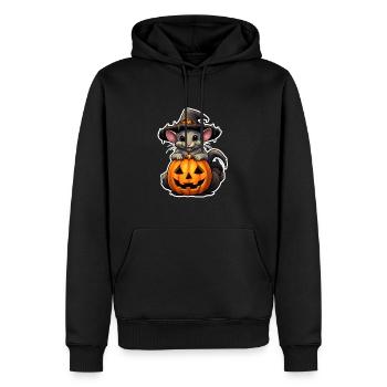 Halloween - Männer Premium Bio Hoodie - Schwarz - Vorne - Nico (187cm)