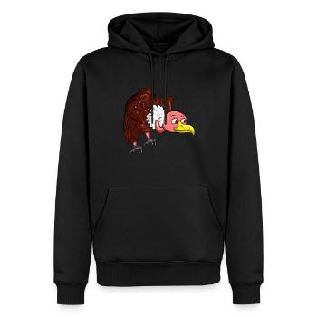 Vulture - Men’s Premium Organic Hoodie - black - Front - Nico (187cm)