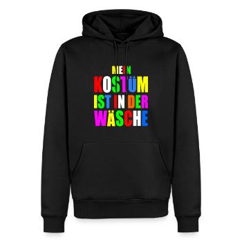 mein kostüm ist in der wäsche - Männer Premium Bio Hoodie - Schwarz - Vorne - Nico (187cm)