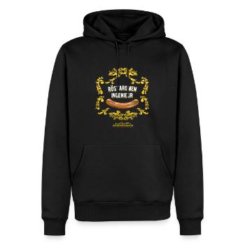 Röstaromeningenieur Design fürs Grillen - Männer Premium Bio Hoodie - Schwarz - Vorne - Nico (187cm)