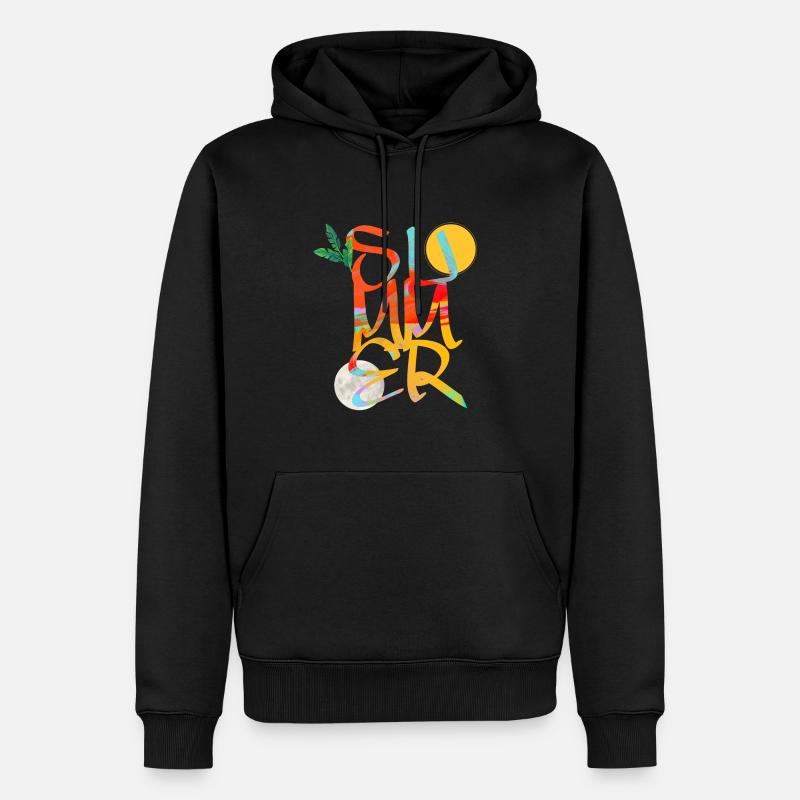 été - Sweat à capuche Premium bio Homme - noir