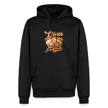 Döner der Vater des Fastfoods - Männer Premium Bio Hoodie - Schwarz - Vorne - Nico (187cm)