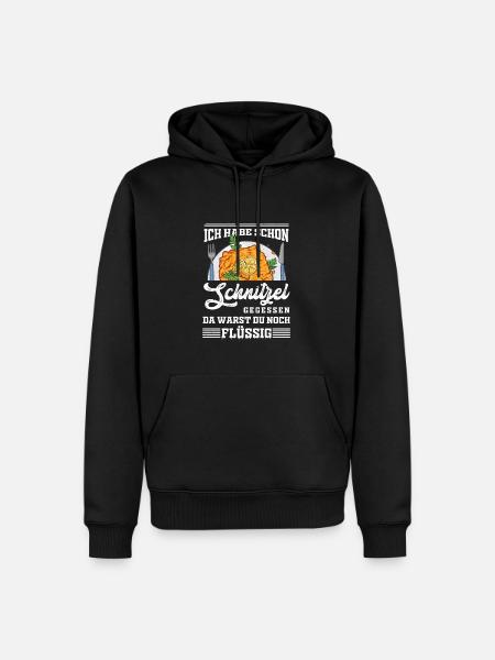 Schnitzel since birth - Men’s Premium Organic Hoodie - black