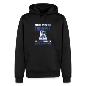 Knochen brechen Physio Geschenk Lustig - Männer Premium Bio Hoodie - Schwarz - Vorne - Nico (187cm)