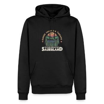 Einfach ins Sauerland Sauerländer Urlaub NRW - Männer Premium Bio Hoodie - Schwarz - Vorne - Nico (187cm)