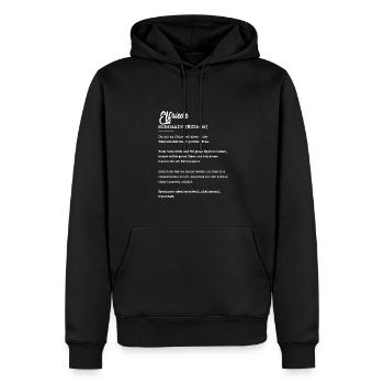 Elfriede Substantiv Namensbedeutung Herkunft - Männer Premium Bio Hoodie - Schwarz - Vorne - Nico (187cm)