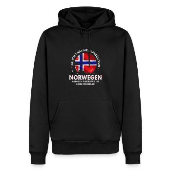 Träume von Norwegen Urlaub Geschenk - Männer Premium Bio Hoodie - Schwarz - Vorne - Nico (187cm)